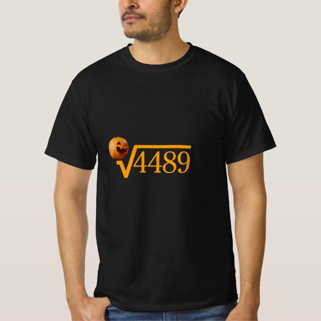Square Root of 4489 – Math Humour Tee (Front)