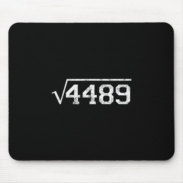 Square Root Of 4489 Slang Math Teacher Six Seven 6 Mouse Mat (Front)