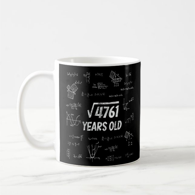 Square root of 4761  69th Birthday Math Nerd  Coffee Mug (Left)