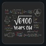 Square Root of 6400 80th Birthday 80 Year Old Gift Sticker<br><div class="desc">Perfect 80 Yrs Old Gift Idea for Father,  Mother or any math lover. Square Root Of 6400 Years Old. Awesome gift for fathers,  mothers,  grandpa,  grandma or any people who loves math.</div>