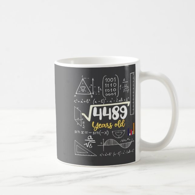Square Root Years Old Seven Teacher 67 Six 7 6 Jok Coffee Mug (Right)