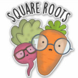 Square Roots Funny Math Pun<br><div class="desc">Square Roots Funny Math Pun features a cute duo of nerdy carrot and beet root. Perfect Puns gift for family and friends who love funny math puns.</div>