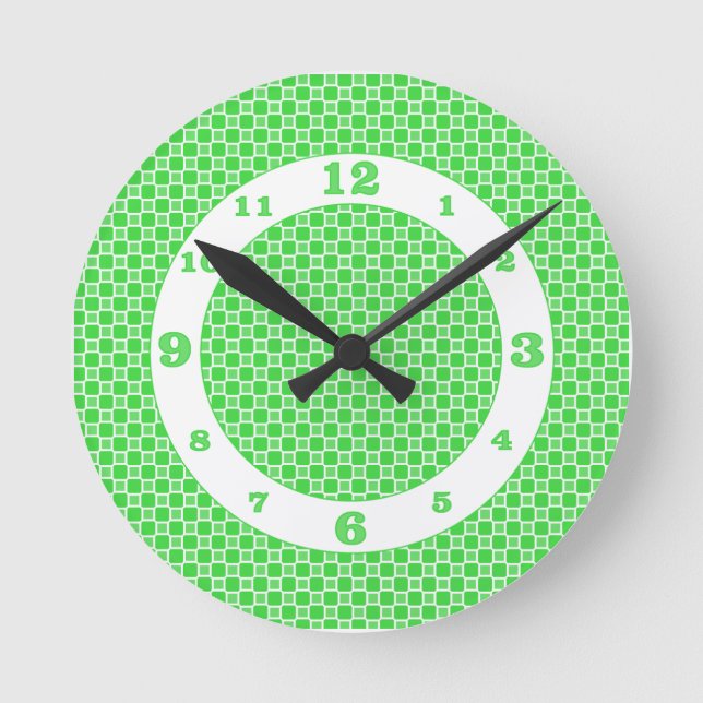 Square Round- Green Round Clock (Front)
