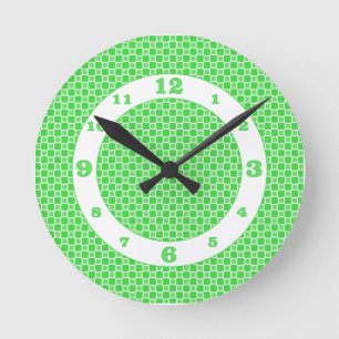 Square Round- Green Round Clock