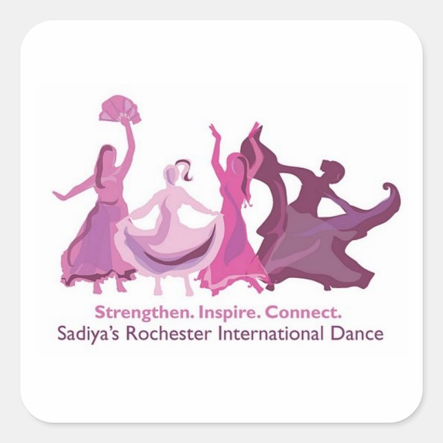 Square Sadiya's Rochester International Dance Square Sticker (Front)