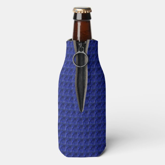 Square Sapphire Gemstone Blue Bottle Cooler (Bottle Back)