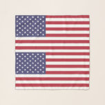 Square Scarf with flag of United States of America<br><div class="desc">Add a vibrant touch of American spirit to your wardrobe with our exclusive square scarf featuring the flag of the USA! Crafted with meticulous attention to detail, this square scarf is more than just a fashion accessory; it’s a celebration of American heritage and cultural pride. The bold design proudly showcases...</div>