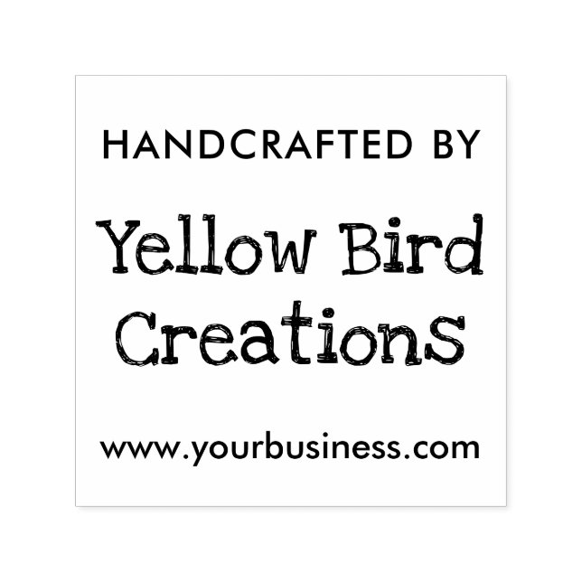 Square Self Inking Rubber Stamp (Design)