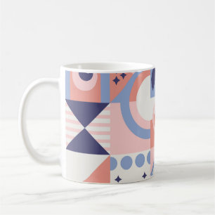 Square Shapes: Geometric Abstract Mosaic Coffee Mug