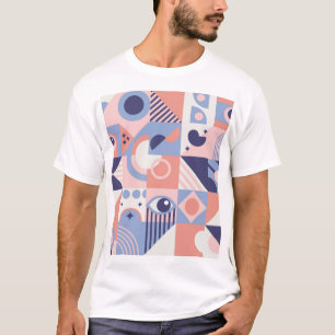 Square Shapes: Geometric Abstract Mosaic T-Shirt