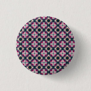 Square Shapes Pattern 3 Cm Round Badge