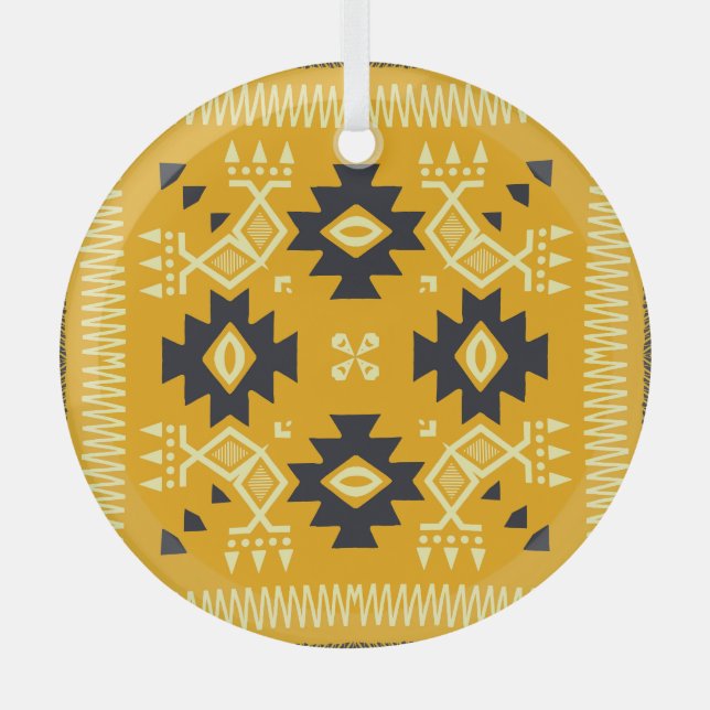 Square shawl, paisley floral batik. glass tree decoration (Front)