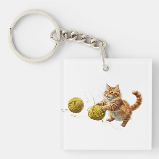  Square (single-sided) Key Ring (Front)