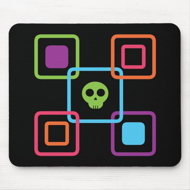 Square Skull Mouse Mat (Front)