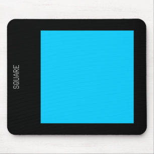 Square - Sky Blue and Black Mouse Mat