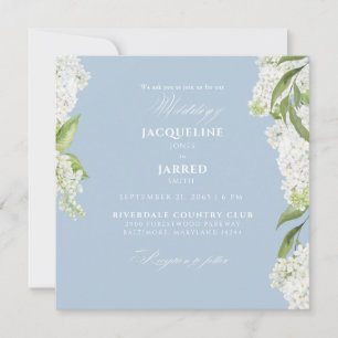 Square Sky Blue White Hydrangeas Wedding II