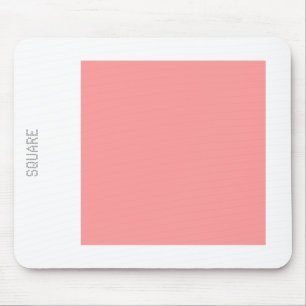 Square - Soft Pink and White Mouse Mat