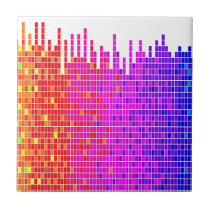 square spectrum abstract tile