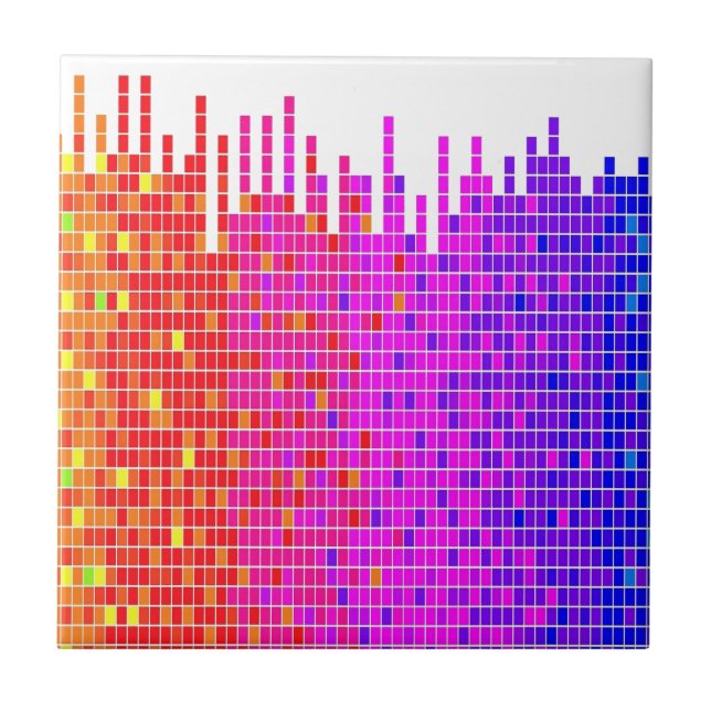 square spectrum abstract tile (Front)