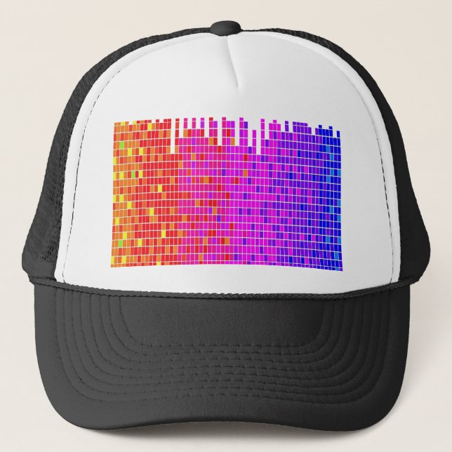 square spectrum abstract trucker hat (Front)