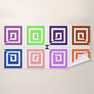 Square Spirals Bath Towel