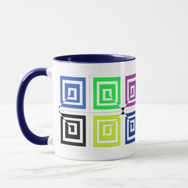 Square Spirals Mug (Left)