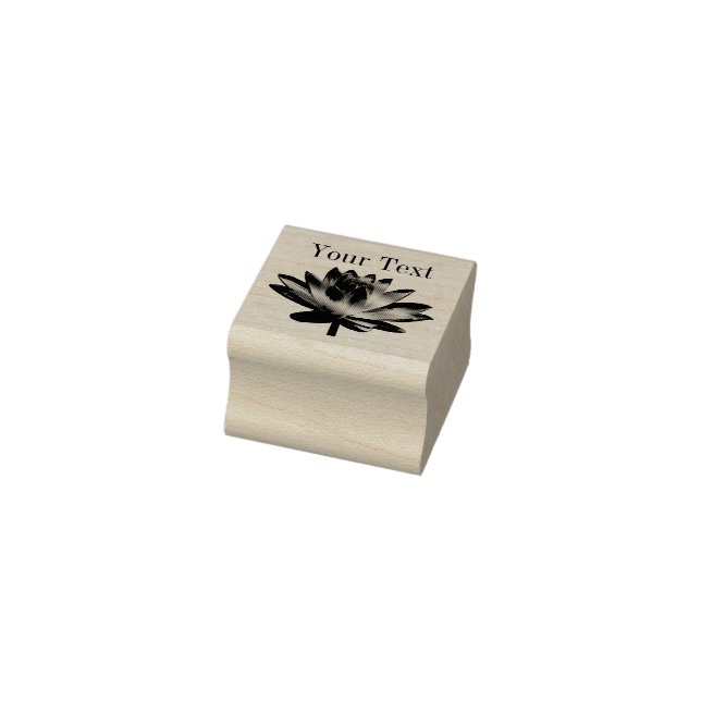 Square Stamp Your Logo Your Text or Water Lily (Stamp)