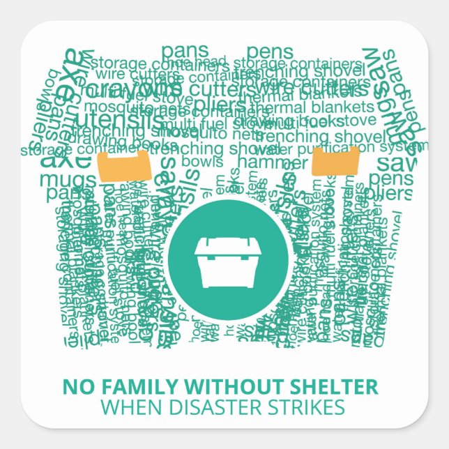 square sticker (Front)