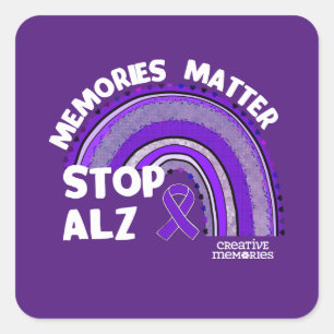 Square Sticker Alzheimer's Association Longest Day