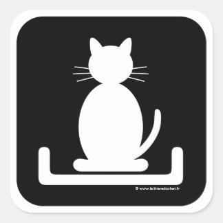 Square sticker "The Cat Litigation"