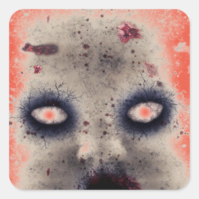 SQUARE Sticker. ZOMBIE BABY Sticker (Front)