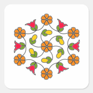 Square Stickers-Flower Series#63 Square Sticker
