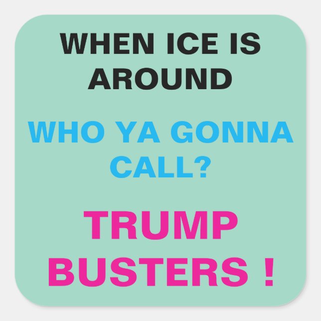 Square Stickers, sheet of six 3 inch stickeSticker Square Sticker (Front)