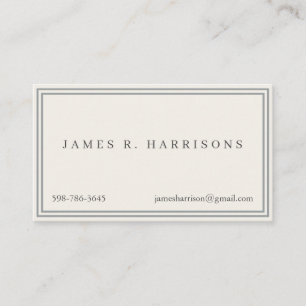 Square Stripes Dots Classic Retro Clean Gray Business Card