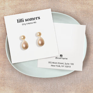 Square Stud Earring Jewellery Plain Display Card