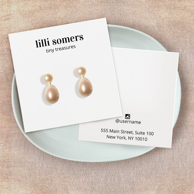 Square Stud Earring Jewellery Plain Display Card (Creator Uploaded)