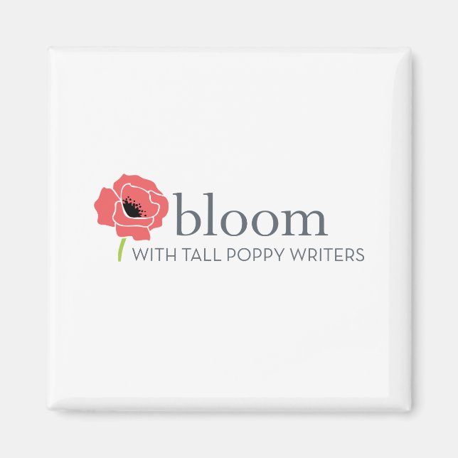 Square Tall Poppy Writer Magnet (Front)