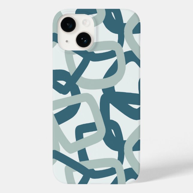 Square Tangle Coastal Calm Case-Mate iPhone Case (Back)