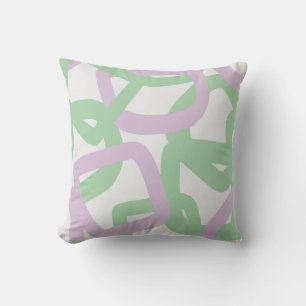 Square Tangle Mint Green & Lavender Cushion