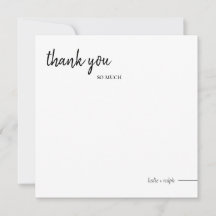 Square Thank You Card