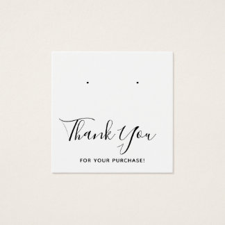 Square Thank You Earring Display Card