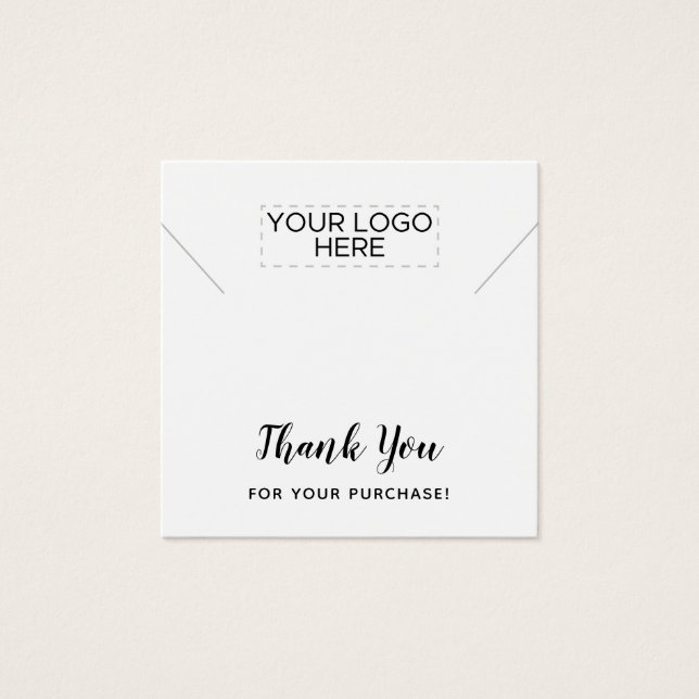 Square Thank You Necklace Display Card (Front)