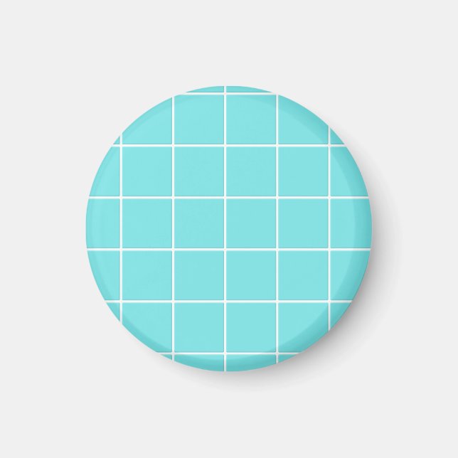 Square Tile Like Check Pattern Magnet (Front)