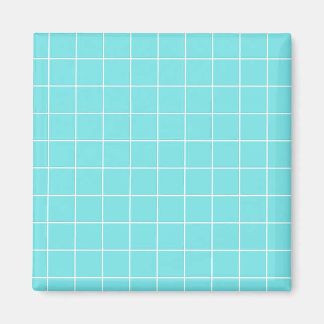 Square Tile Like Check Pattern Magnet (Front)