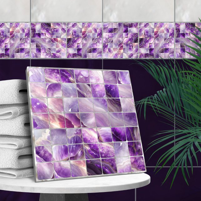Square tiles Mosaic Amethyst and pearl (Creator Uploaded)