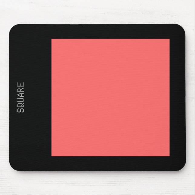 Square - Tropical Pink and Black Mouse Mat (Front)