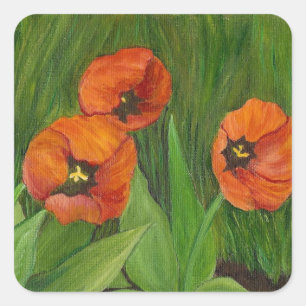 Square Tulip Sticker