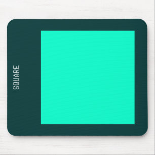 Square - Turquoise and Dk Green Mouse Mat