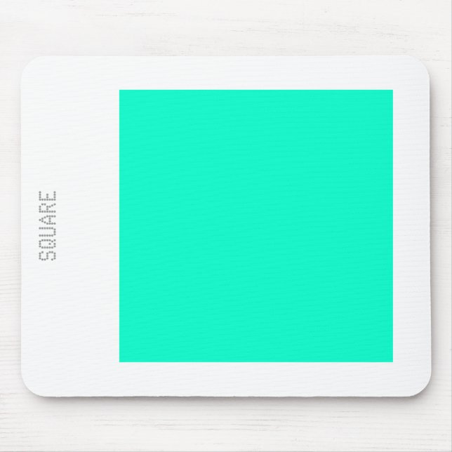 Square - Turquoise and White Mouse Mat (Front)
