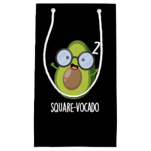 Square-vocado Funny Avocado Puns Dark BG Small Gift Bag